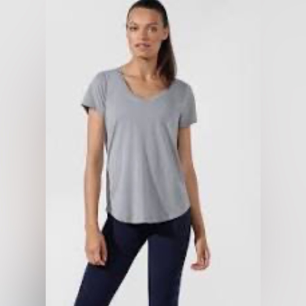 Lorna Jane Gray scoop Neck Women's Top